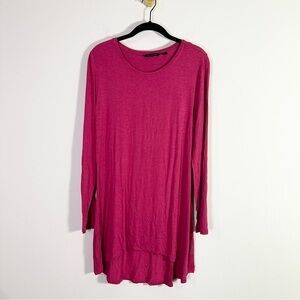 H by Halston Long Sleeve Crewneck Tunic Top
